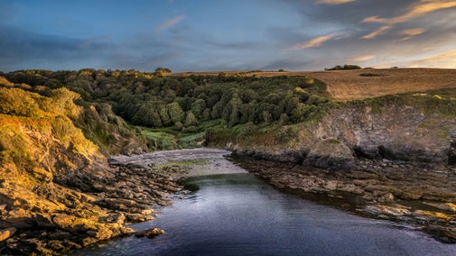 Coombe Haven cove near Fowey Coombe Farmhouse, Cornwall